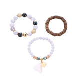 Yobest 6 Pcs/Set Bohemian Tassel Beads Charm Bracelets Set For Women Girls Fashion Pineapple Heart Geometric Bracelet Jewelry