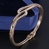 12 Styles Love Heart Bracelets Screw Bangles Women Stainless Steel Bracelet Bangle  Inlay Rhinestone Gold Silver Jewelry Gift