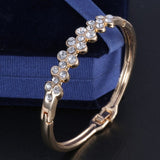 12 Styles Love Heart Bracelets Screw Bangles Women Stainless Steel Bracelet Bangle  Inlay Rhinestone Gold Silver Jewelry Gift