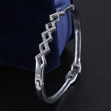 12 Styles Love Heart Bracelets Screw Bangles Women Stainless Steel Bracelet Bangle  Inlay Rhinestone Gold Silver Jewelry Gift