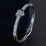 12 Styles Love Heart Bracelets Screw Bangles Women Stainless Steel Bracelet Bangle  Inlay Rhinestone Gold Silver Jewelry Gift